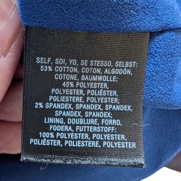 Anthropologie Maeve Rokin Dress Criss-Cross back Orange Navy Polkadots Women's 6 - Picture 11 of 16